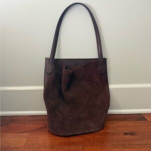 J.Crew Brown Suede and Brown Leather Berkeley Bucket Bag